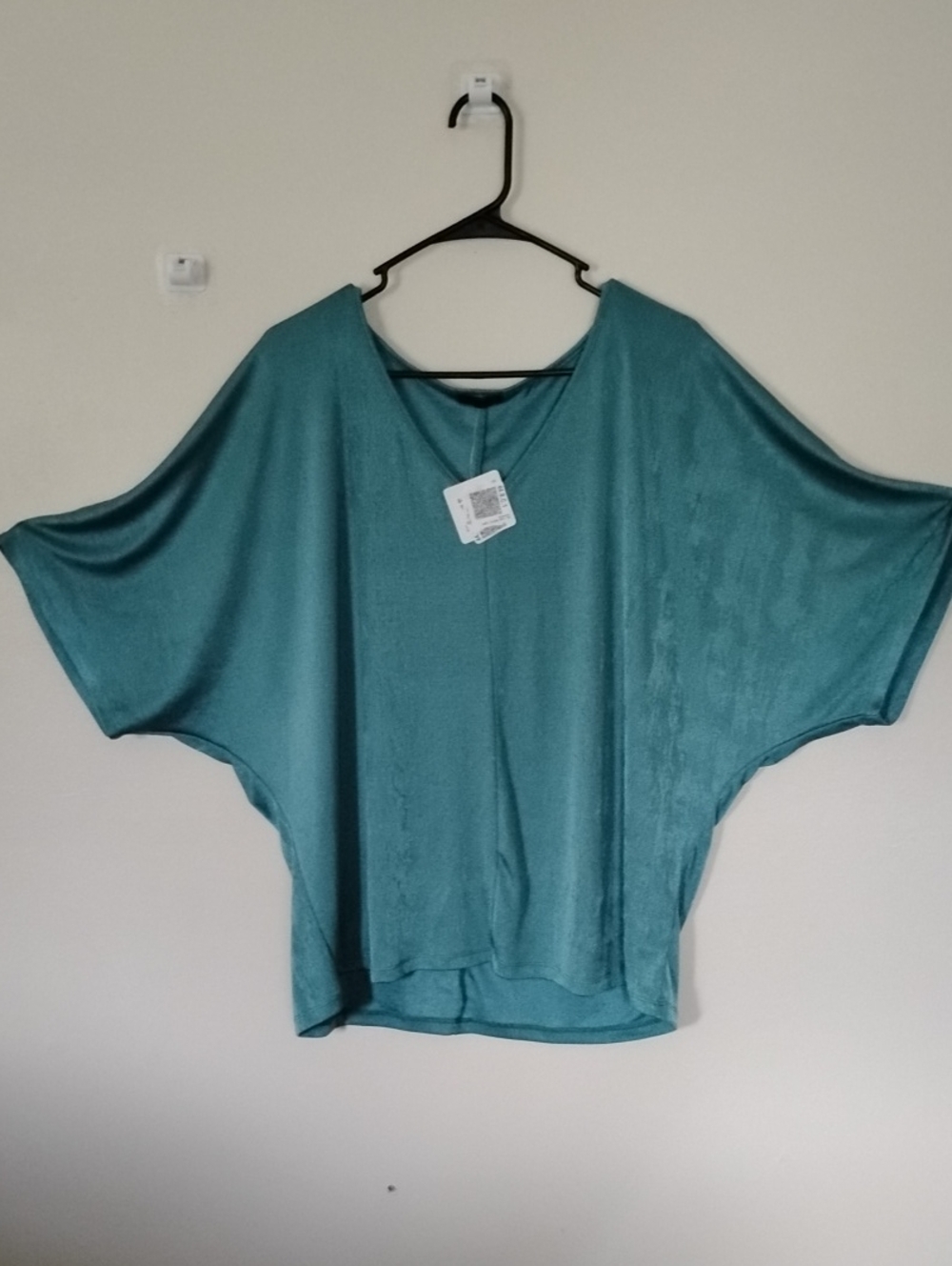 Women's Teal Dolman Sleeve Top